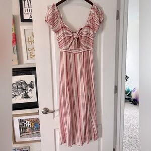 NWT Kittenish Red Stripe Midi Dress size Small